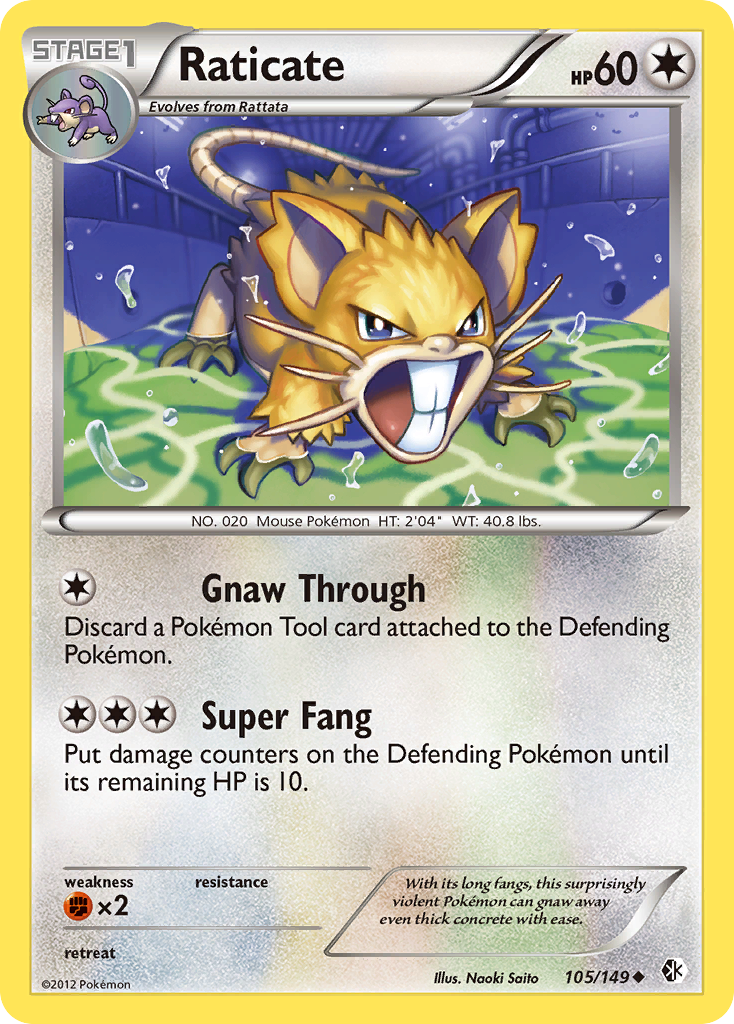 Raticate (105/149) [Black & White: Boundaries Crossed] | Good Games North
