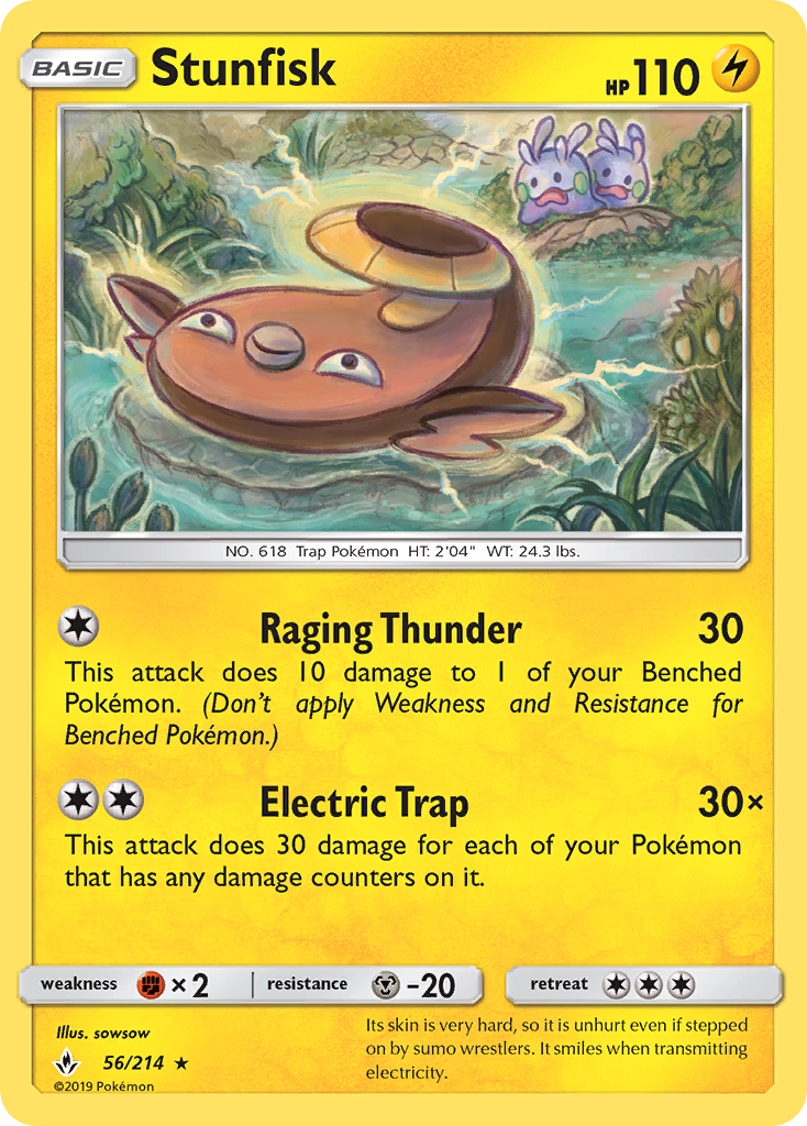 Stunfisk (56/214) [Sun & Moon: Unbroken Bonds] | Good Games North