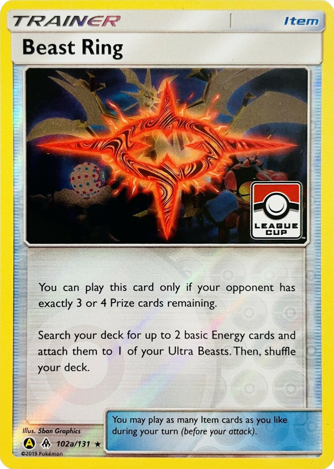 Beast Ring (102a/131) (League Promo) [Sun & Moon: Forbidden Light] | Good Games North