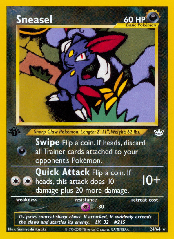 Sneasel (24/64) [Neo Revelation 1st Edition] | Good Games North
