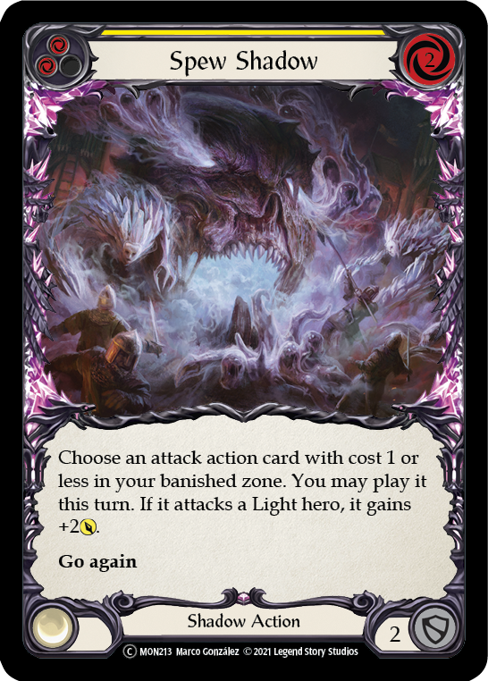 Spew Shadow (Yellow) [U-MON213-RF] Unlimited Rainbow Foil | Good Games North