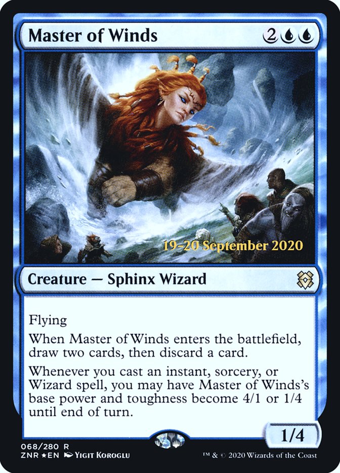 Master of Winds  [Zendikar Rising Prerelease Promos] | Good Games North