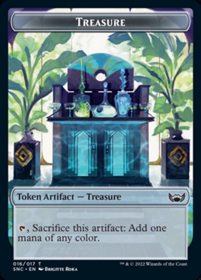 Treasure (016) // Wizard Double-sided Token [Streets of New Capenna Tokens] | Good Games North