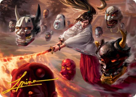 Unquenchable Fury Art Card (Gold-Stamped Signature) [Kamigawa: Neon Dynasty Art Series] | Good Games North
