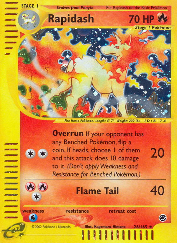 Rapidash (26/165) [Expedition: Base Set] | Good Games North
