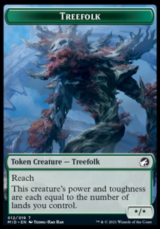 Treefolk Token [Innistrad: Midnight Hunt Tokens] | Good Games North