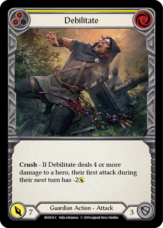Debilitate (Yellow) [BVO013-C] 1st Edition Normal | Good Games North