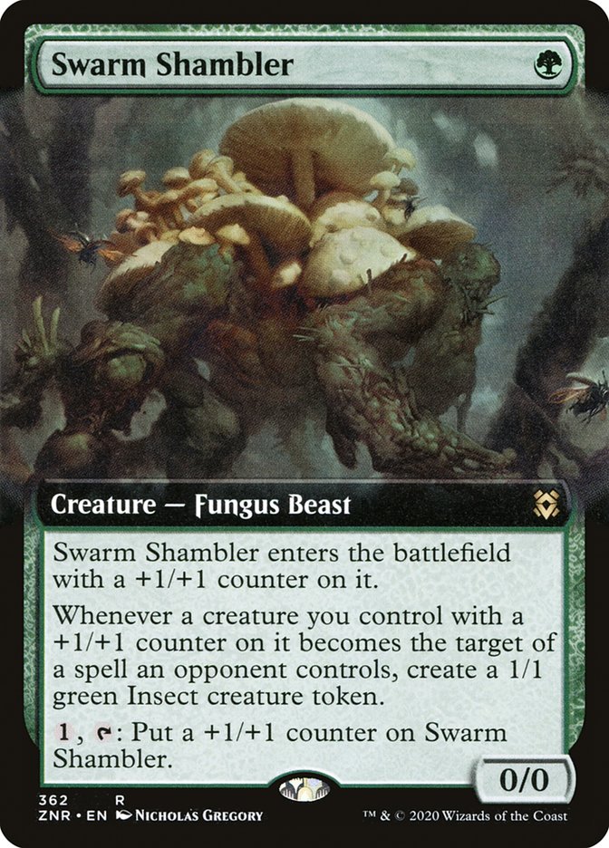 Swarm Shambler (Extended Art) [Zendikar Rising] | Good Games North