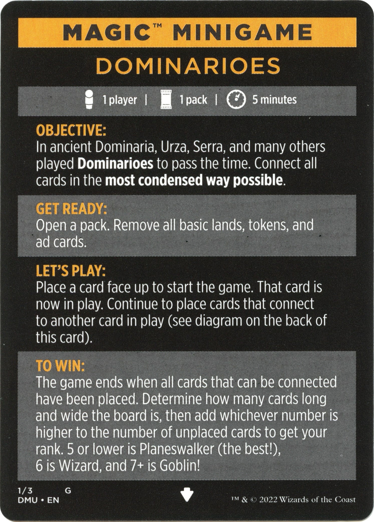 Dominarioes (Magic Minigame) [Dominaria United Minigame] | Good Games North