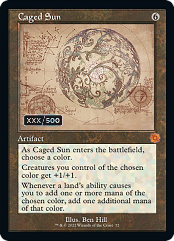 Caged Sun (Retro Schematic) (Serial Numbered) [The Brothers' War Retro Artifacts] | Good Games North