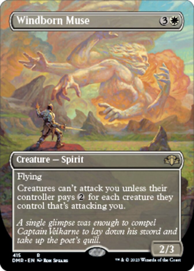 Windborn Muse (Borderless Alternate Art) [Dominaria Remastered] | Good Games North