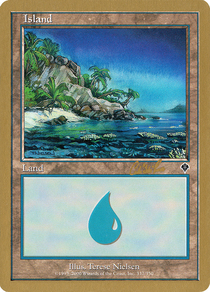 Island (cr337) (Carlos Romao) [World Championship Decks 2002] | Good Games North