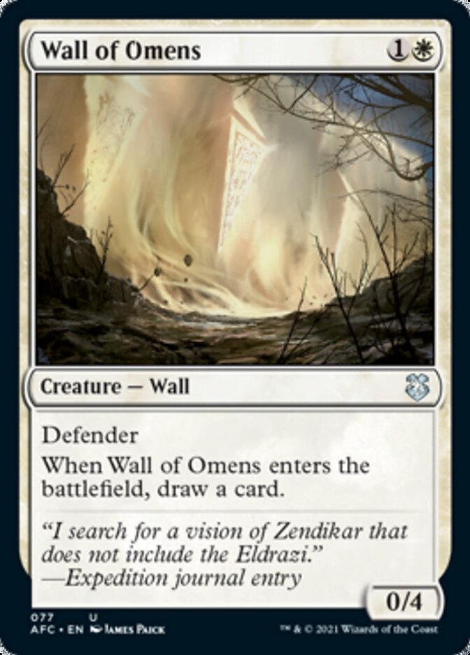 Wall of Omens [Dungeons & Dragons: Adventures in the Forgotten Realms Commander] | Good Games North