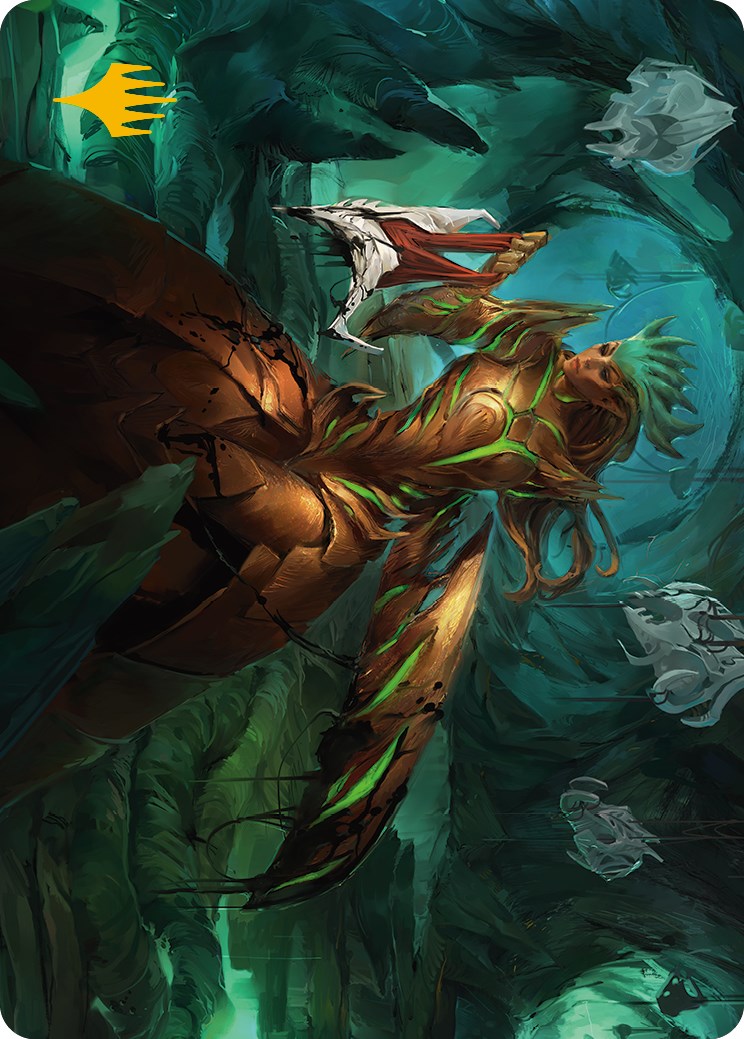 Glissa Sunslayer Art Card (Gold-Stamped Signature) [Phyrexia: All Will Be One Art Series] | Good Games North