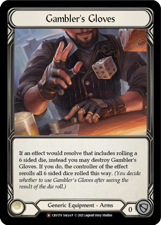 Gambler's Gloves [U-CRU179] (Crucible of War Unlimited)  Unlimited Rainbow Foil | Good Games North
