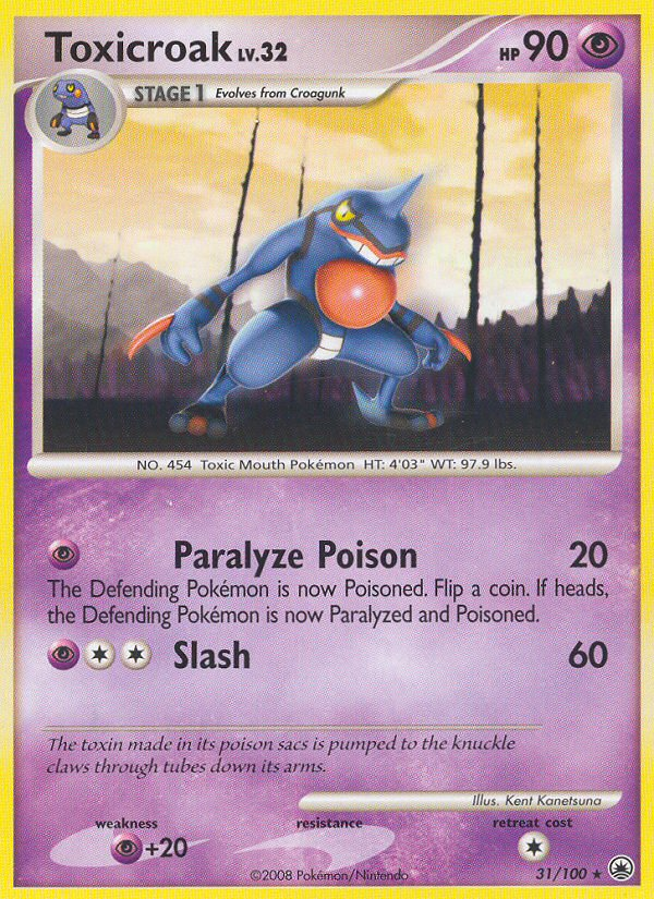 Toxicroak (31/100) [Diamond & Pearl: Majestic Dawn] | Good Games North