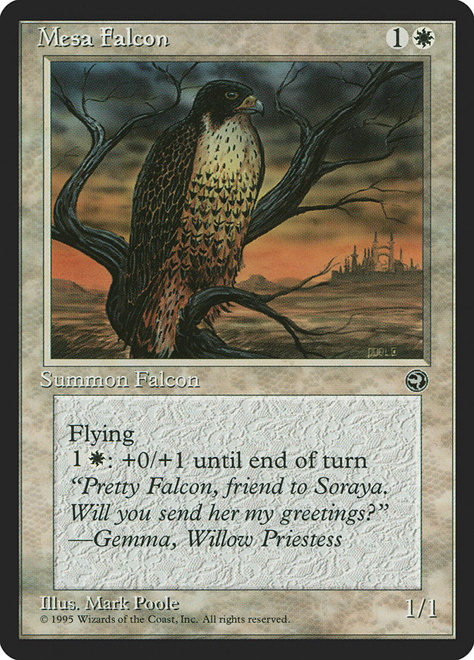 Mesa Falcon (Gemma Flavor Text) [Homelands] | Good Games North