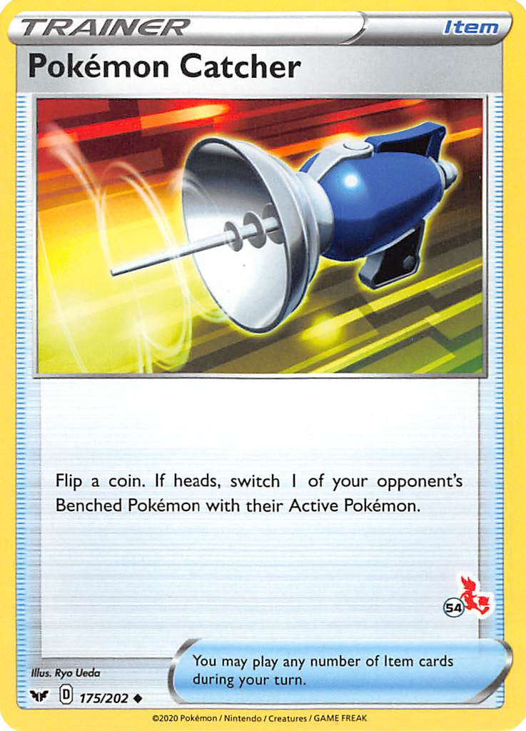 Pokemon Catcher (175/202) (Cinderace Stamp #54) [Battle Academy 2022] | Good Games North