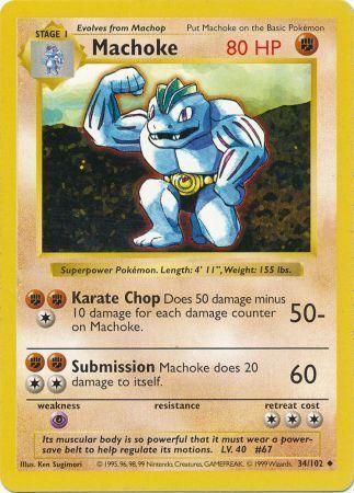 Machoke (34/102) [Base Set Shadowless Unlimited] | Good Games North