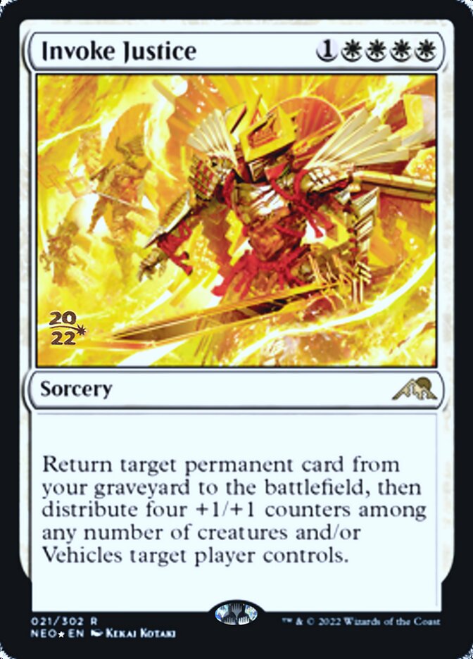 Invoke Justice [Kamigawa: Neon Dynasty Prerelease Promos] | Good Games North