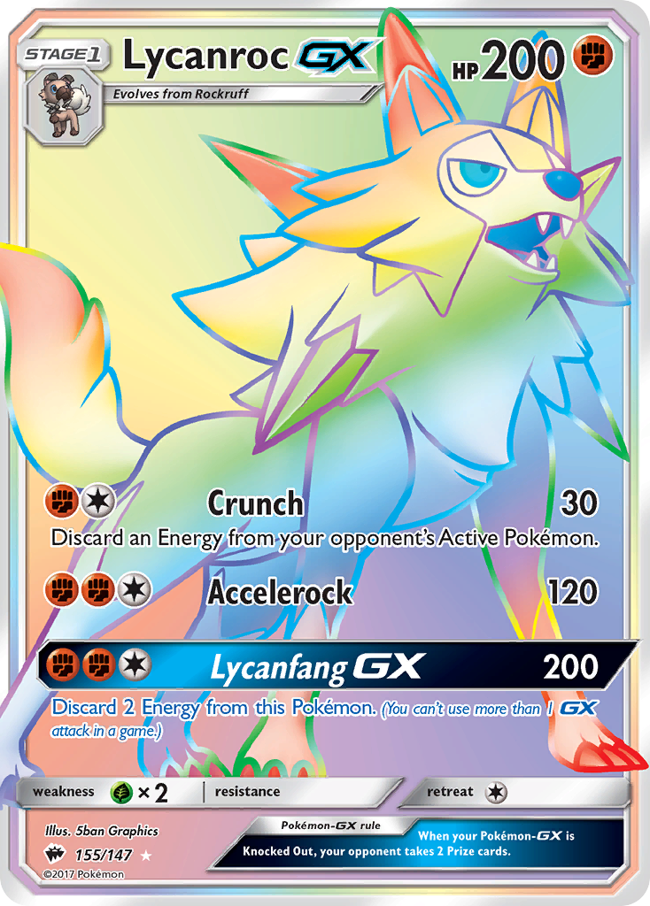 Lycanroc GX (155/147) [Sun & Moon: Burning Shadows] | Good Games North