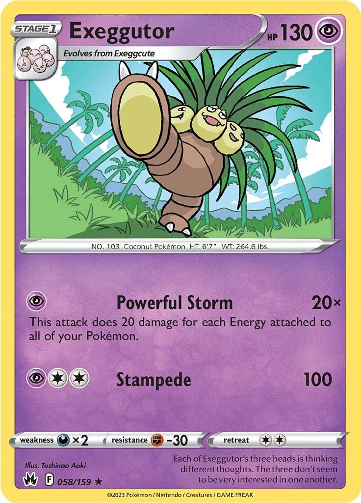 Exeggutor (058/159) [Sword & Shield: Crown Zenith] | Good Games North