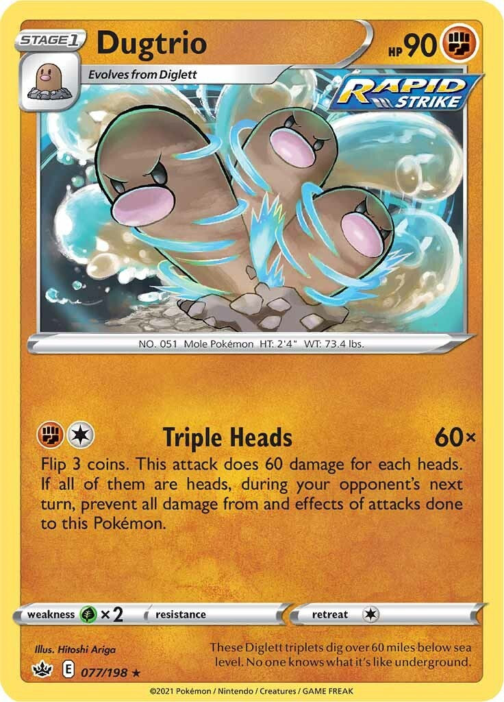 Dugtrio (077/198) [Sword & Shield: Chilling Reign] | Good Games North