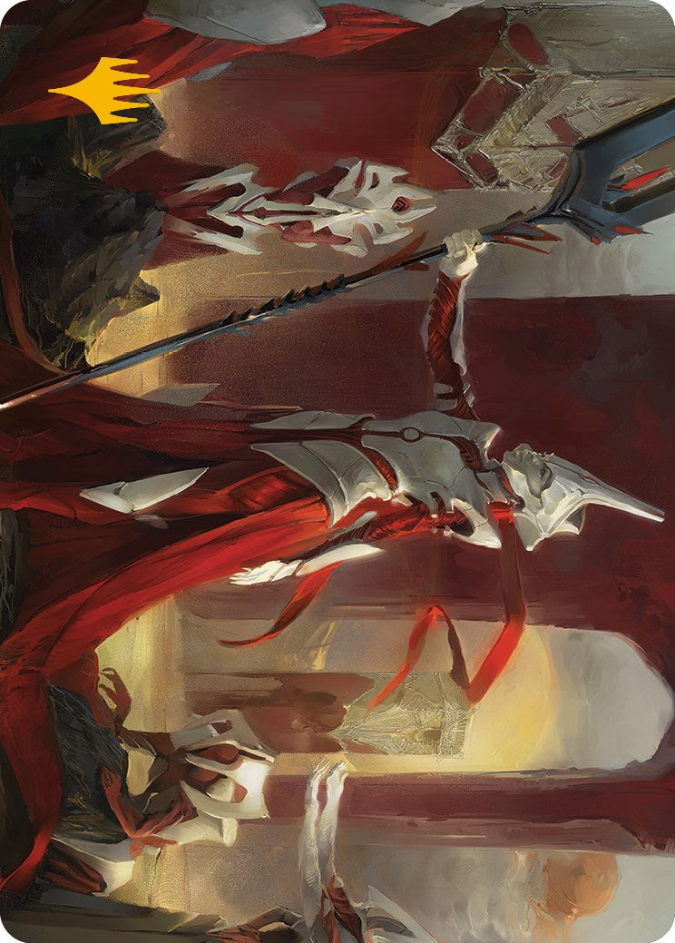Porcelain Zealot Art Card (Gold-Stamped Signature) [Phyrexia: All Will Be One Art Series] | Good Games North