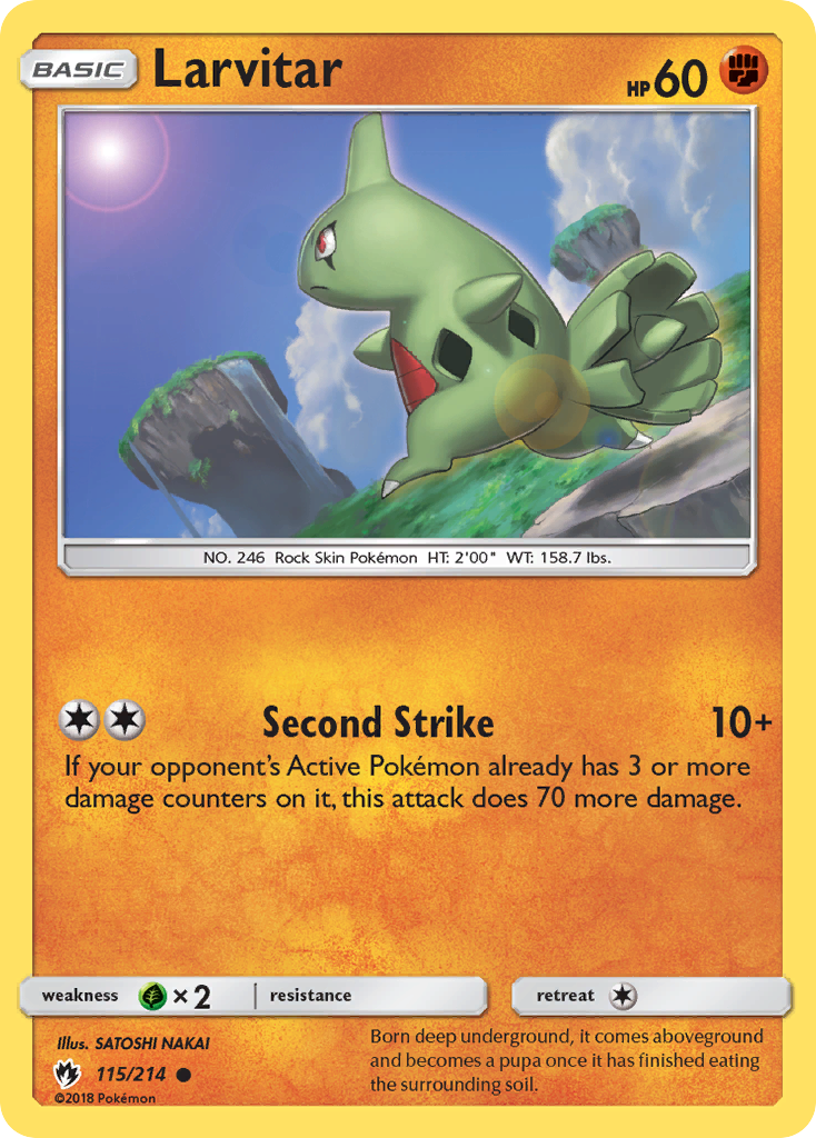 Larvitar (115/214) [Sun & Moon: Lost Thunder] | Good Games North