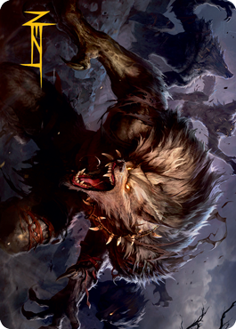 Village Reavers Art Card (Gold-Stamped Signature) [Innistrad: Midnight Hunt Art Series] | Good Games North