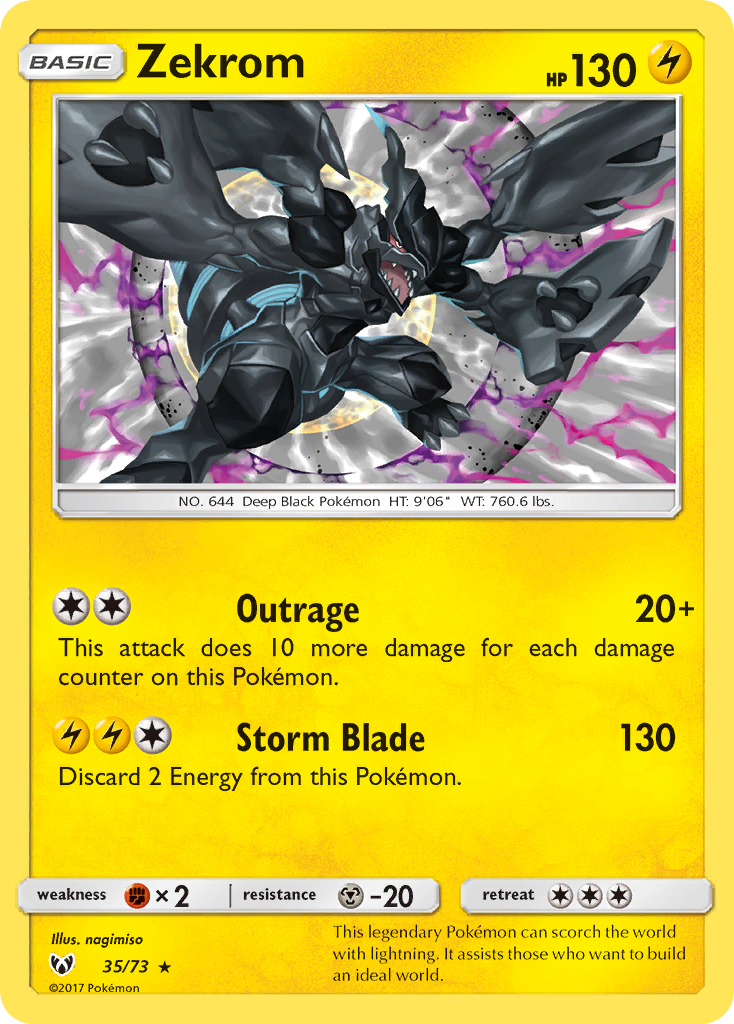 Zekrom (35/73) [Sun & Moon: Shining Legends] | Good Games North