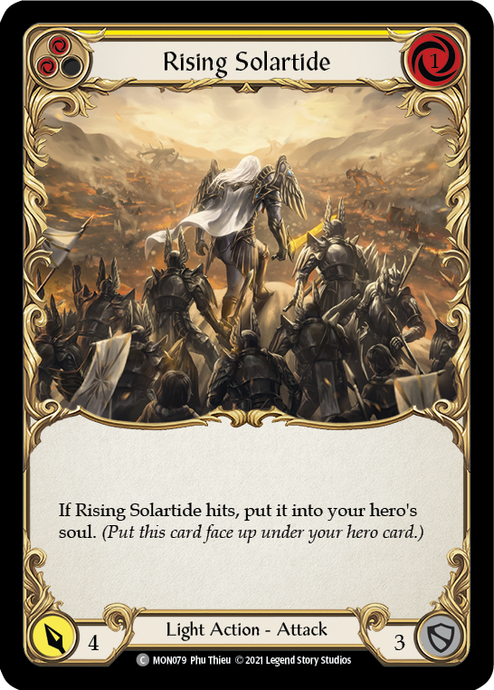 Rising Solartide (Yellow) [MON079-RF] 1st Edition Rainbow Foil | Good Games North