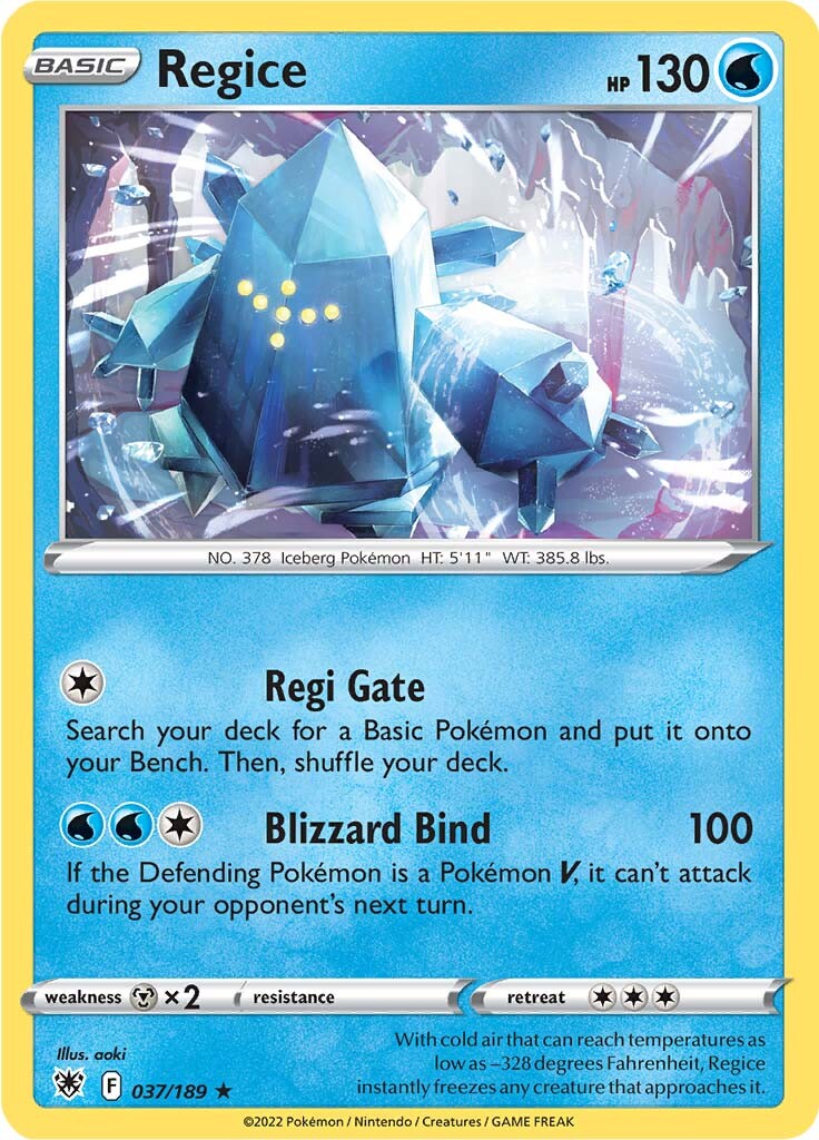 Regice (037/189) [Sword & Shield: Astral Radiance] | Good Games North