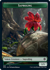 Saproling // Human Warrior Double-Sided Token [Starter Commander Decks] | Good Games North