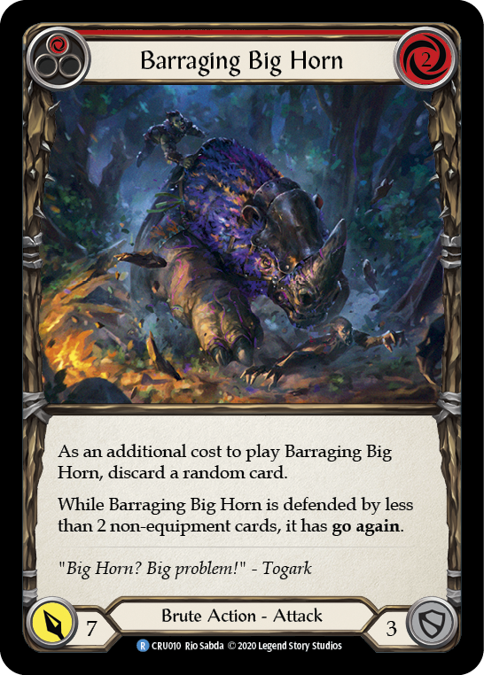 Barraging Big Horn (Red) [CRU010] 1st Edition Normal | Good Games North