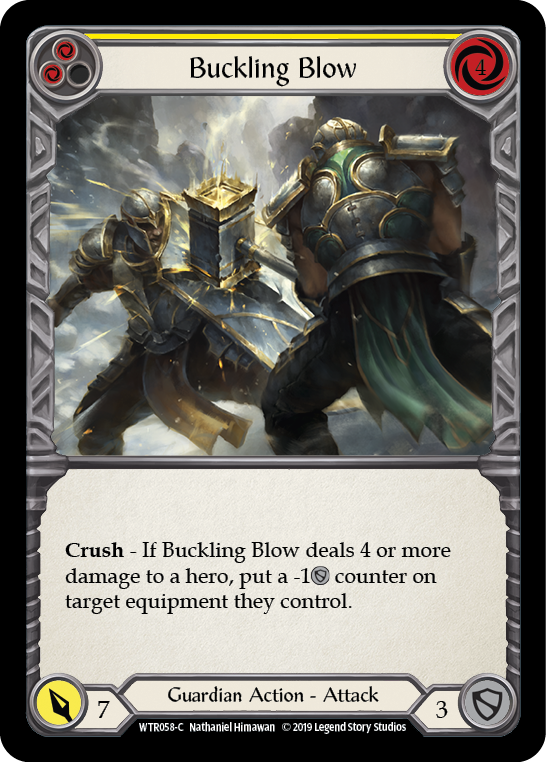 Buckling Blow (Yellow) [WTR058-C] Alpha Print Rainbow Foil | Good Games North