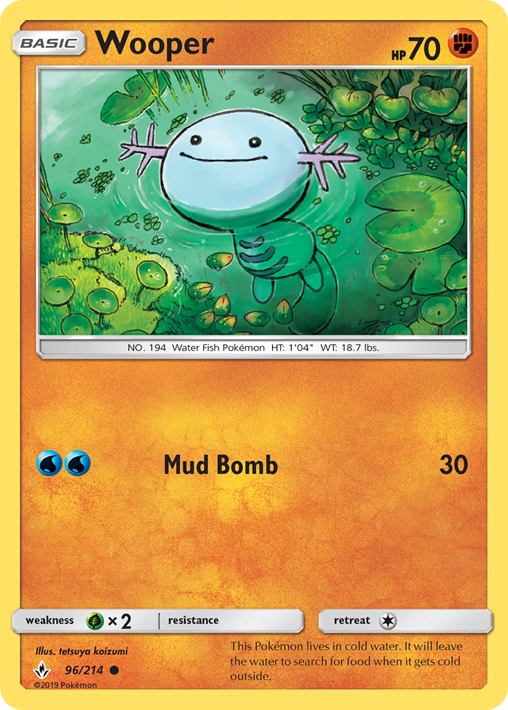 Wooper (96/214) [Sun & Moon: Unbroken Bonds] | Good Games North