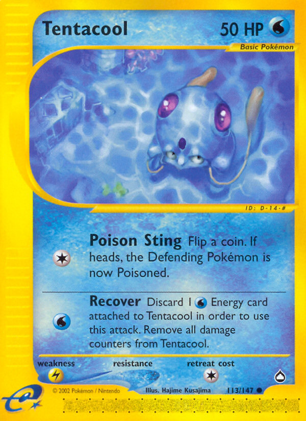 Tentacool (113/147) [Aquapolis] | Good Games North