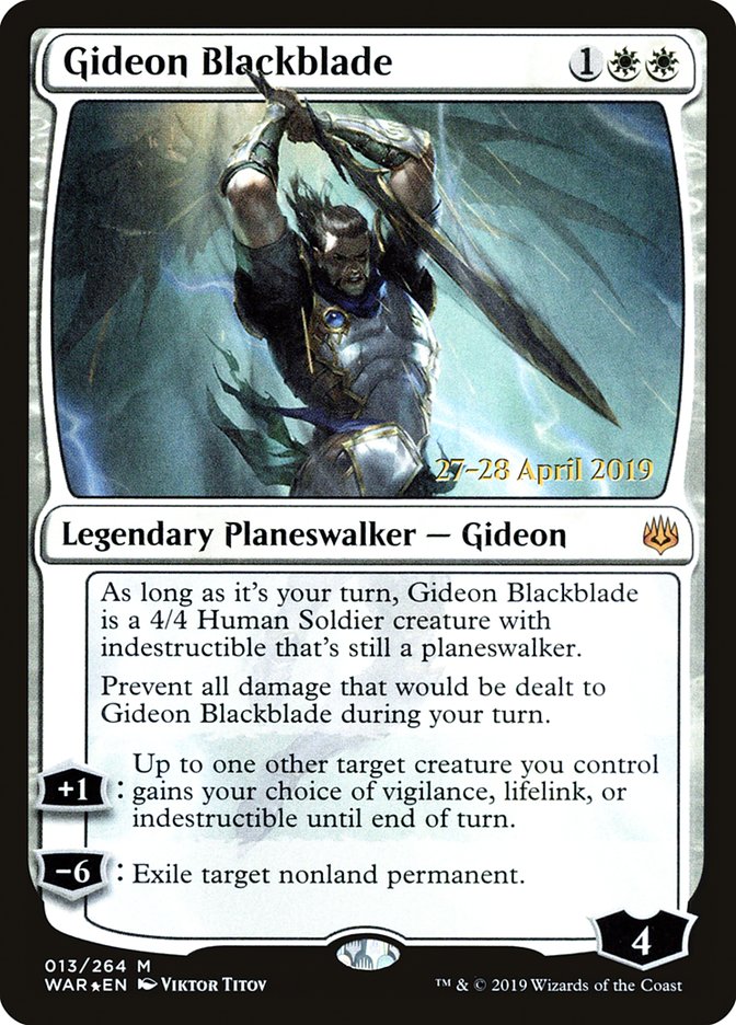 Gideon Blackblade  [War of the Spark Prerelease Promos] | Good Games North