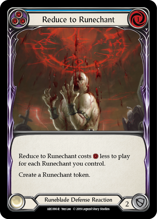 Reduce to Runechant (Blue) [ARC090-R] 1st Edition Rainbow Foil | Good Games North
