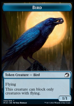 Bird Token [Innistrad: Midnight Hunt Tokens] | Good Games North