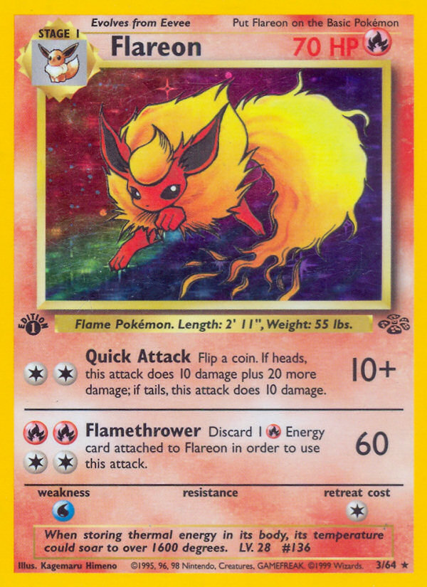 Flareon (3/64) [Jungle 1st Edition] | Good Games North