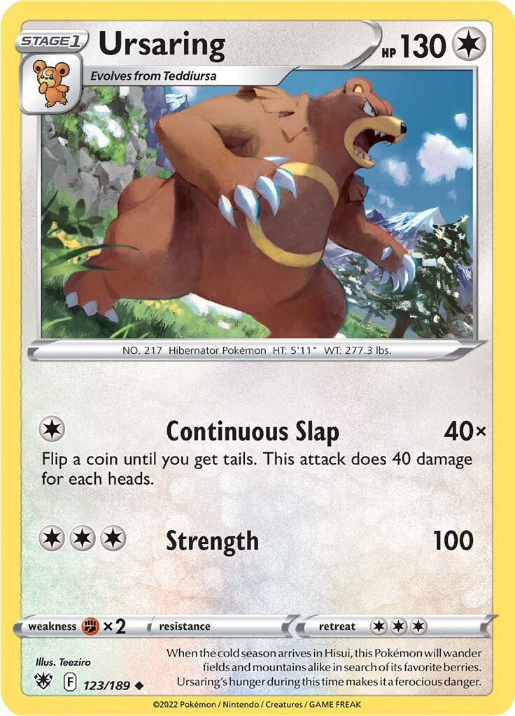 Ursaring (123/189) [Sword & Shield: Astral Radiance] | Good Games North