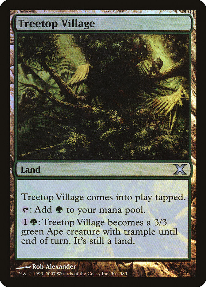 Treetop Village (Premium Foil) [Tenth Edition] | Good Games North