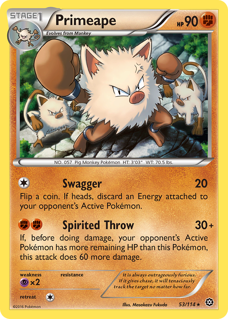 Primeape (53/114) [XY: Steam Siege] | Good Games North