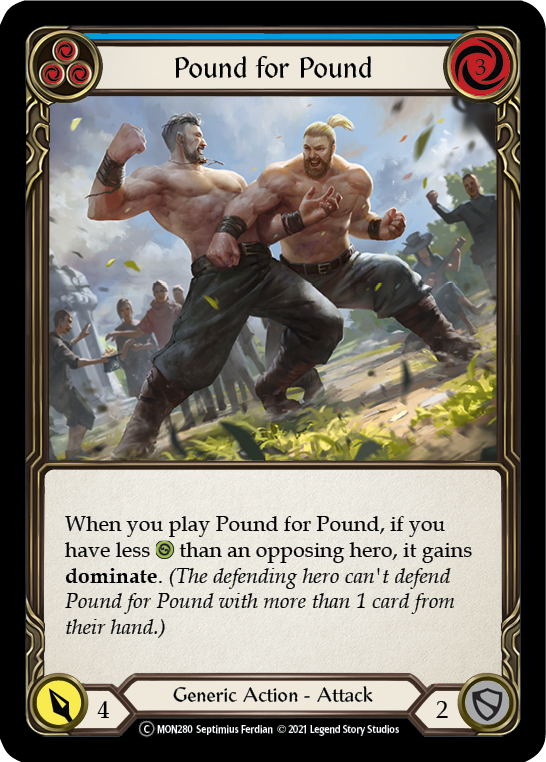 Pound for Pound (Blue) [U-MON280-RF] Unlimited Rainbow Foil | Good Games North