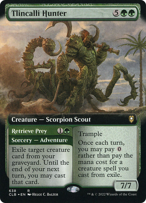 Tlincalli Hunter // Retrieve Prey (Extended Art) [Commander Legends: Battle for Baldur's Gate] | Good Games North