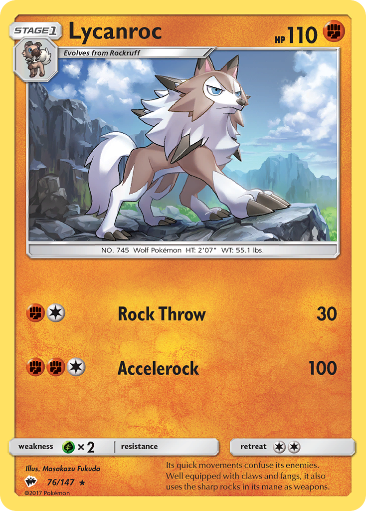 Lycanroc (76/147) [Sun & Moon: Burning Shadows] | Good Games North