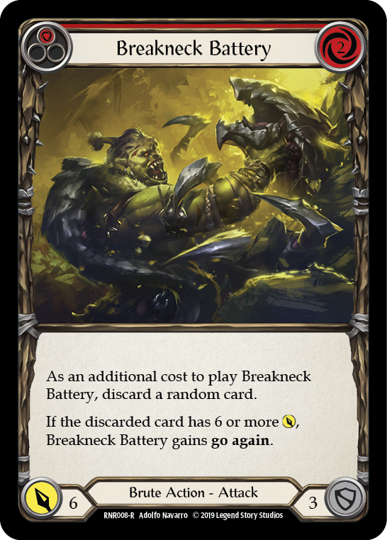 Breakneck Battery (Red) [RNR008-R] (Rhinar Hero Deck)  1st Edition Normal | Good Games North