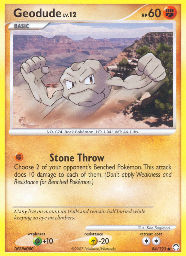 Geodude (84/123) [Diamond & Pearl: Mysterious Treasures] | Good Games North